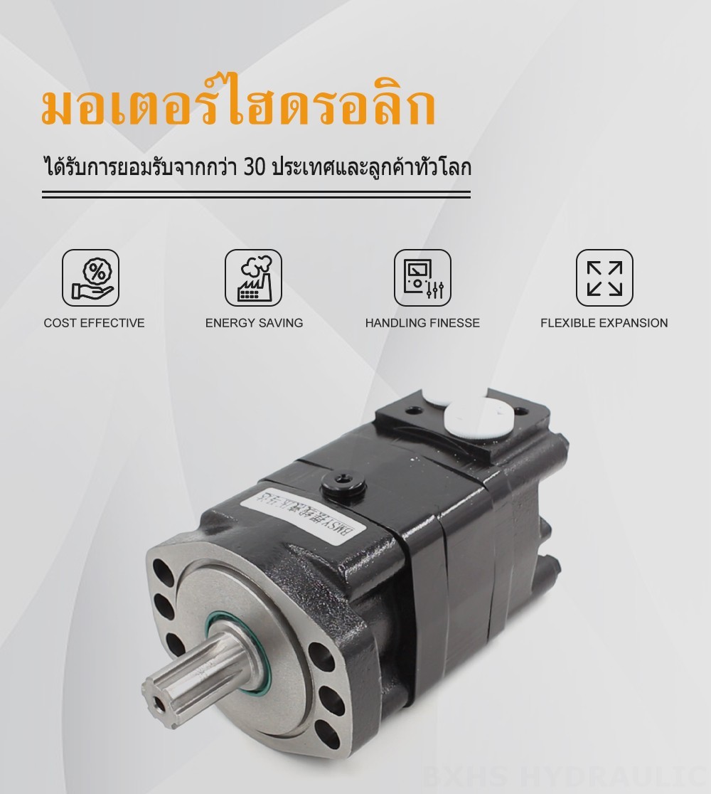มอเตอร์ไฮดรอลิกไซคลอยด์ BMSY 100 ซีซี/รอบ 50 ลิตร/นาที มอเตอร์ไฮดรอลิก